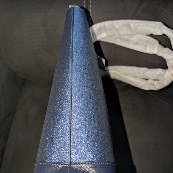 NWT Kate Spade Parisian Navy Glitter Tote - Picture 4 of 5